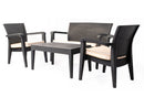 Rainbow Outdoor Alaska 4-Piece Seating Set with Cushions-Anthracite