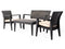 Rainbow Outdoor Alaska 4-Piece Seating Set with Cushions-Anthracite