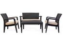 Rainbow Outdoor Alaska 4-Piece Seating Set with Cushions-Anthracite
