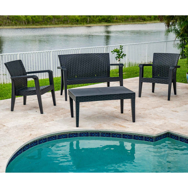 Rainbow Outdoor Alaska 4-Piece Seating Set - Anthracite