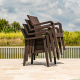 Rainbow Outdoor Alaska 4-Piece Seating Set - Brown