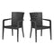 Rainbow Outdoor Alberta Set of 2 Stackable Armchair-Anthracite
