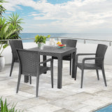 Rainbow Outdoor Alberta Set of 2 Stackable Armchair-Anthracite