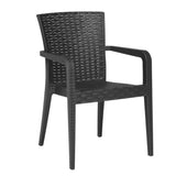 Rainbow Outdoor Alberta Set of 2 Stackable Armchair-Anthracite