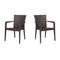 Rainbow Outdoor Alberta Set of 2 Stackable Armchair-Brown