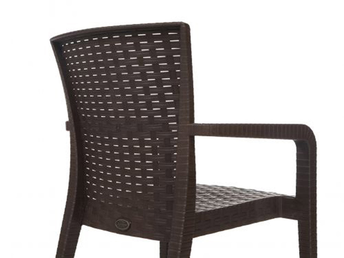 Rainbow Outdoor Alberta Set of 2 Stackable Armchair-Brown
