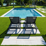 Rainbow Outdoor Florence Set of 2 Chaise Lounger - Anthracite - Anthracite Sling