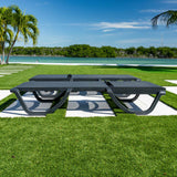 Rainbow Outdoor Florence Set of 2 Chaise Lounger - Anthracite - Anthracite Sling