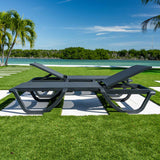 Rainbow Outdoor Florence Set of 2 Chaise Lounger - Anthracite - Anthracite Sling