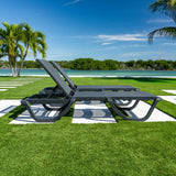 Rainbow Outdoor Florence Set of 2 Chaise Lounger - Anthracite - Anthracite Sling