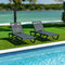 Rainbow Outdoor Florence Set of 2 Chaise Lounger - Anthracite - Anthracite Sling