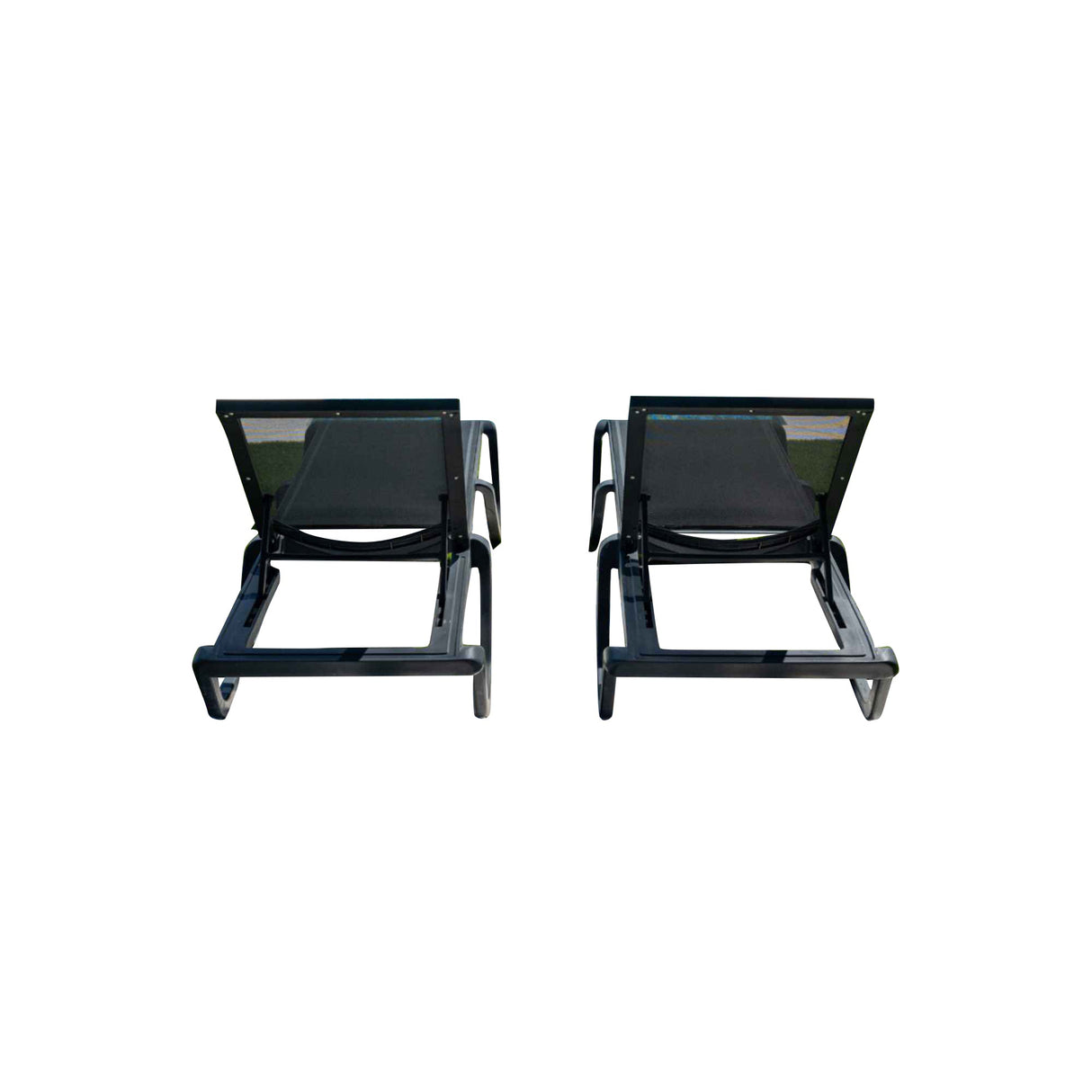 Rainbow Outdoor Florence Set of 2 Chaise Lounger - Anthracite - Anthracite Sling
