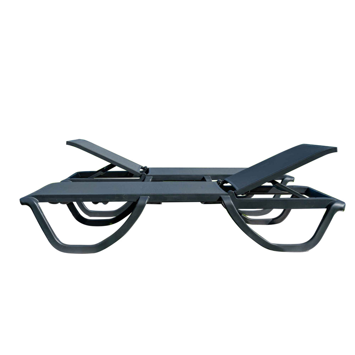 Rainbow Outdoor Florence Set of 2 Chaise Lounger - Anthracite - Anthracite Sling