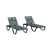 Rainbow Outdoor Florence Set of 2 Chaise Lounger - Anthracite - Anthracite Sling