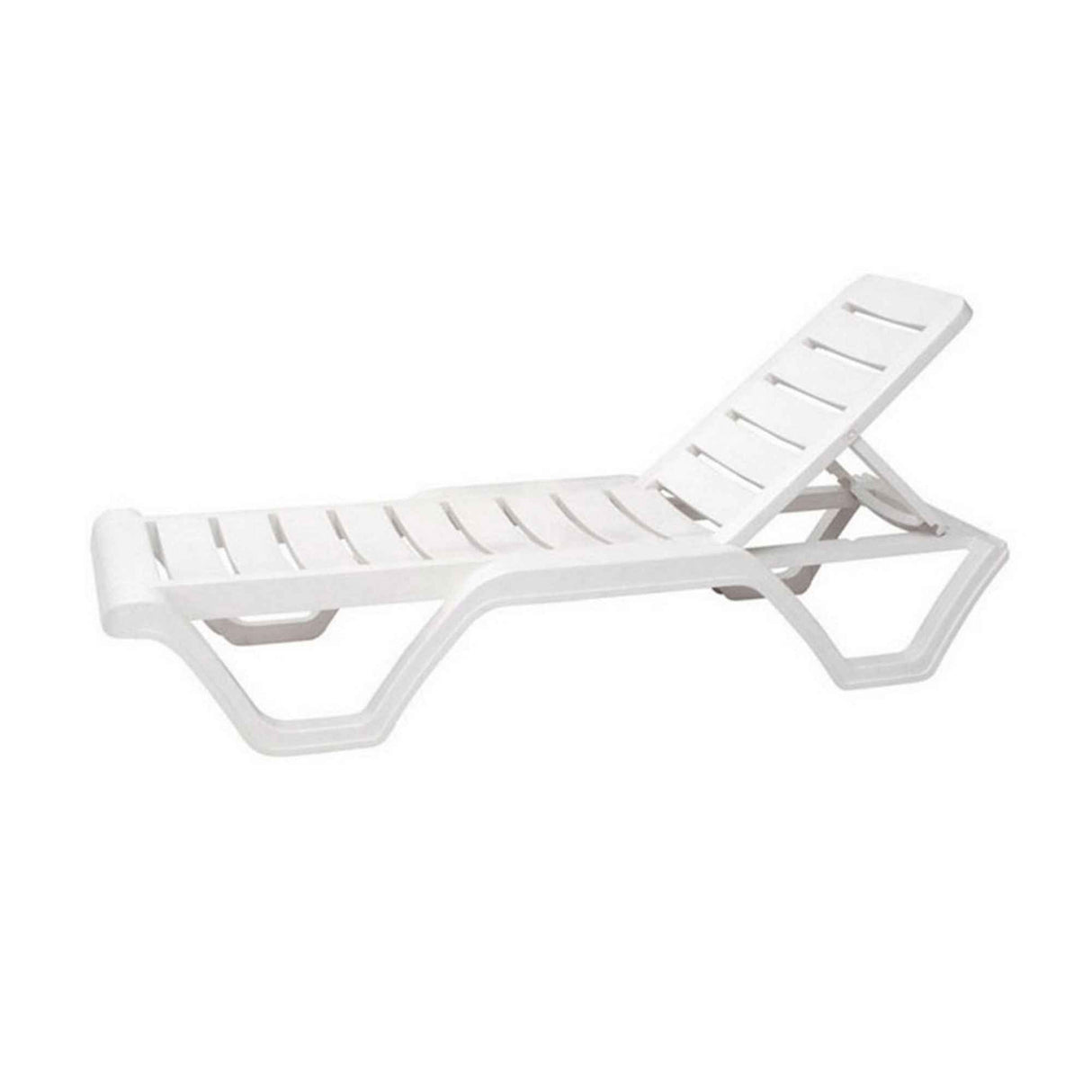 Rainbow Outdoor Lara Set of 2 Stackable Chaise Lounge-White