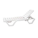 Rainbow Outdoor Lara Set of 2 Stackable Chaise Lounge-White