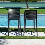 Rainbow Outdoor Leva Set of 2 Barstools - Anthracite
