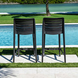 Rainbow Outdoor Leva Set of 2 Barstools - Anthracite