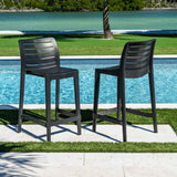 Rainbow Outdoor Leva Set of 2 Counter Stools - Anthracite