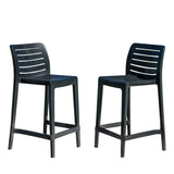 Rainbow Outdoor Leva Set of 2 Counter Stools - Anthracite