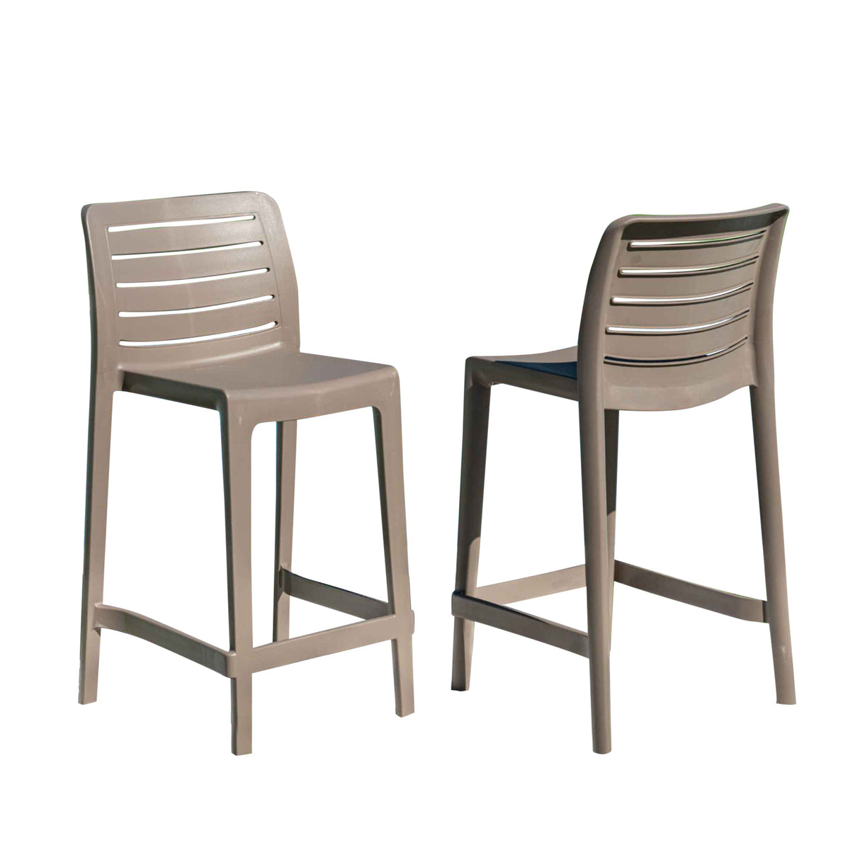 Rainbow Outdoor Leva Set of 2 Barstools - Cappucino
