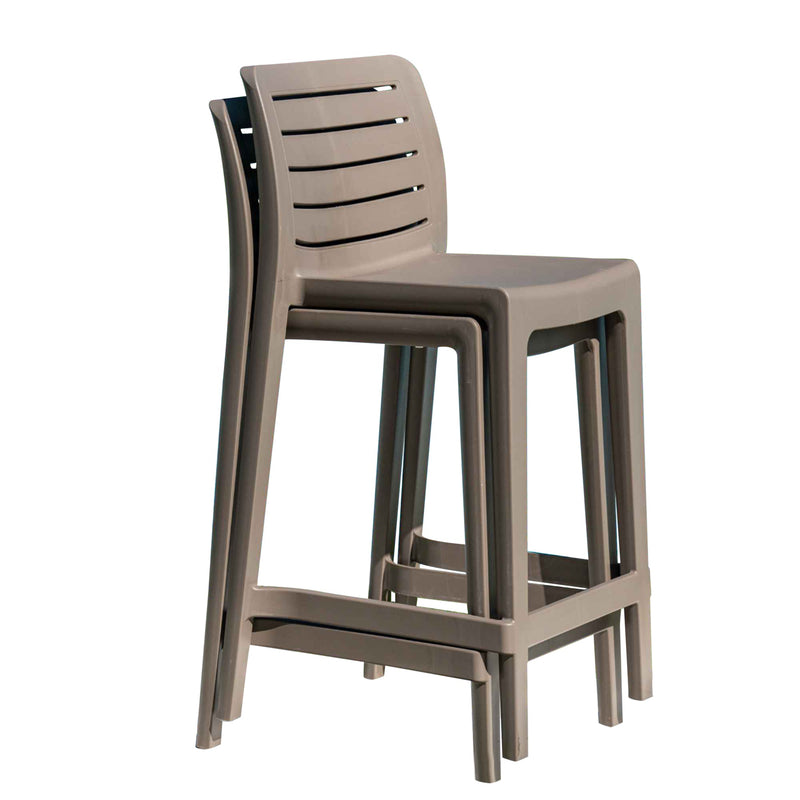 Rainbow Outdoor Leva Set of 2 Barstools - Cappucino
