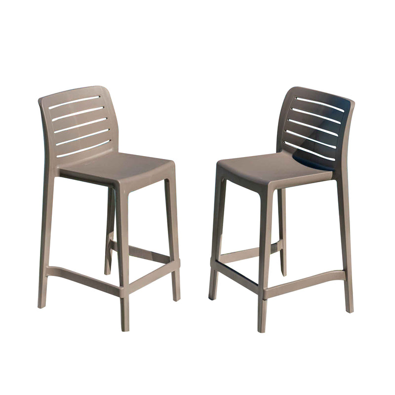 Rainbow Outdoor Leva Set of 2 Barstools - Cappucino