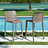 Rainbow Outdoor Leva Set of 2 Counter Stools - Cappucino