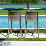 Rainbow Outdoor Leva Set of 2 Counter Stools - Cappucino