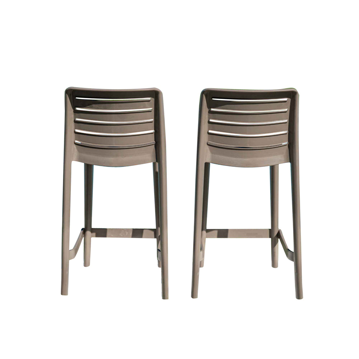 Rainbow Outdoor Leva Set of 2 Counter Stools - Cappucino