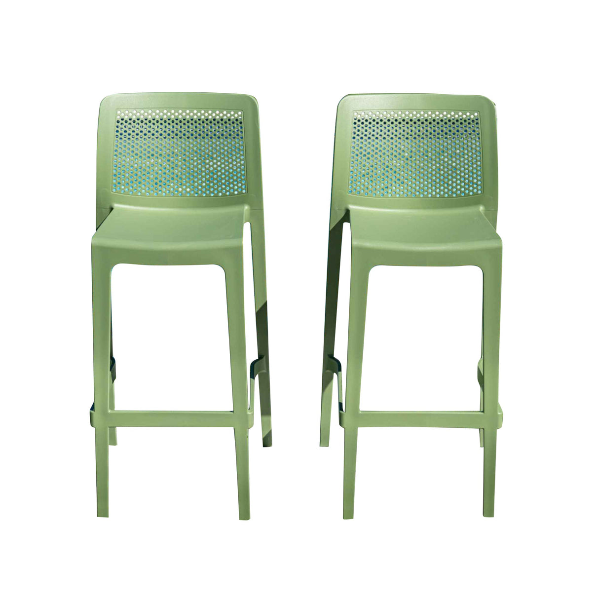 Rainbow Outdoor Lisa Set of 2 Barstools - Green
