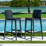 Rainbow Outdoor Luna Set of 2 Barstools - Anthracite