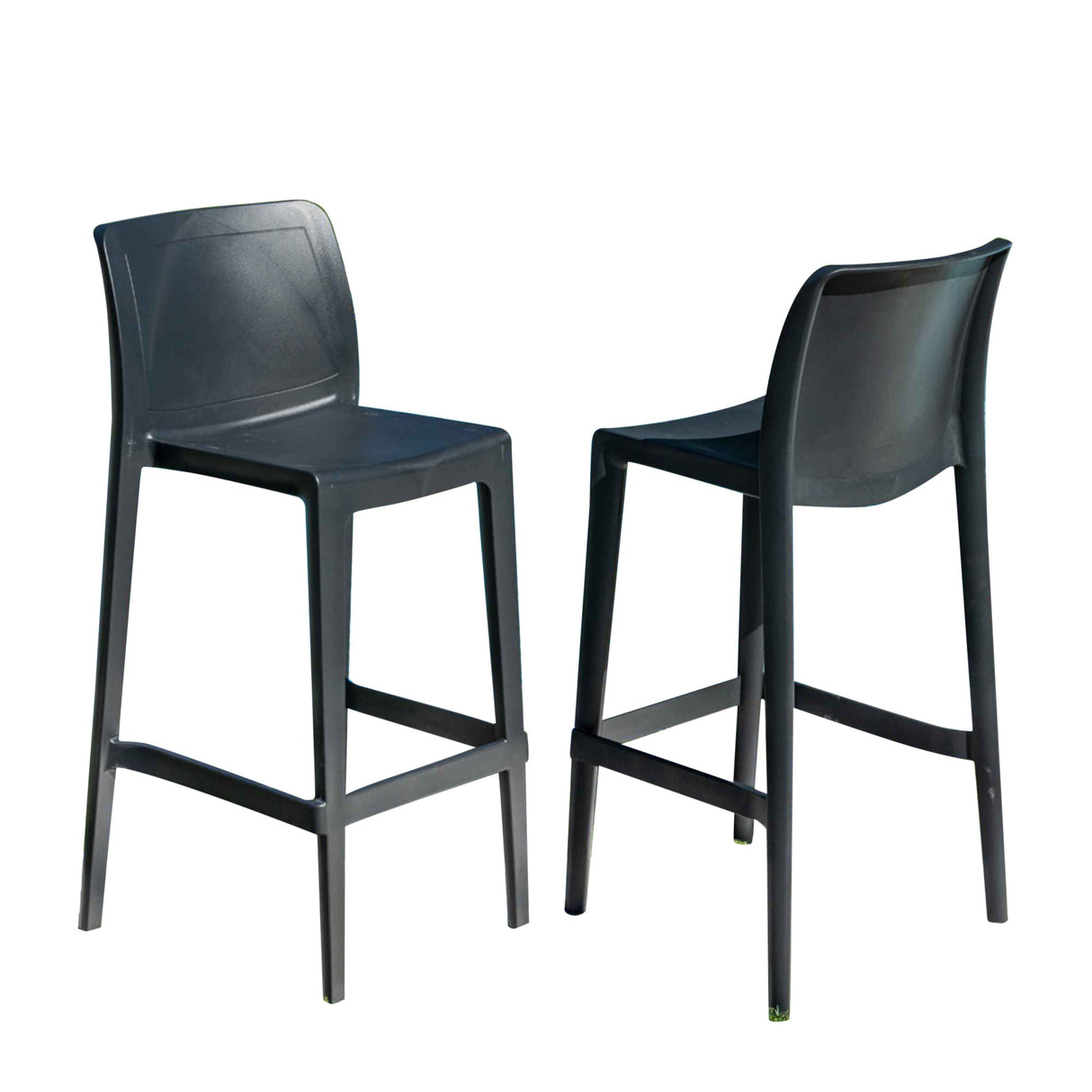 Rainbow Outdoor Luna Set of 2 Barstools - Anthracite