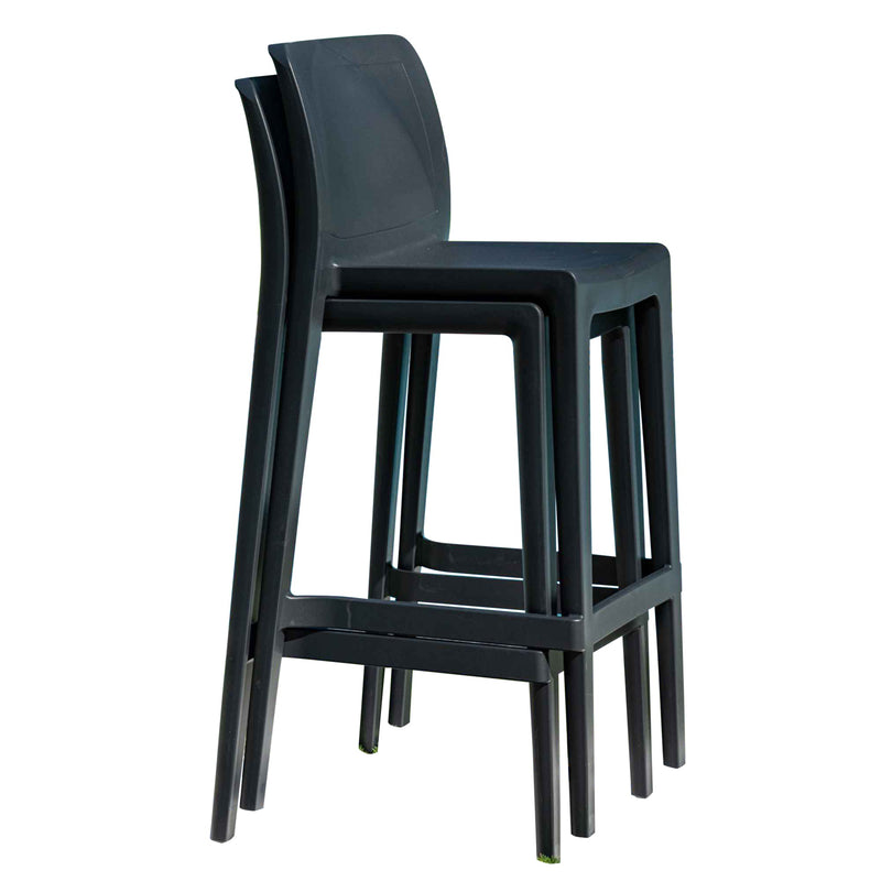 Rainbow Outdoor Luna Set of 2 Barstools - Anthracite