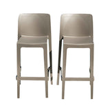 Rainbow Outdoor Luna Set of 2 Barstools - Cappuccino