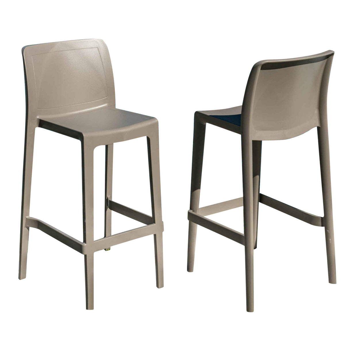 Rainbow Outdoor Luna Set of 2 Barstools - Cappuccino