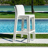 Rainbow Outdoor Luna Set of 2 Barstools - White