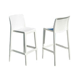 Rainbow Outdoor Luna Set of 2 Barstools - White