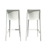 Rainbow Outdoor Luna Set of 2 Barstools - White