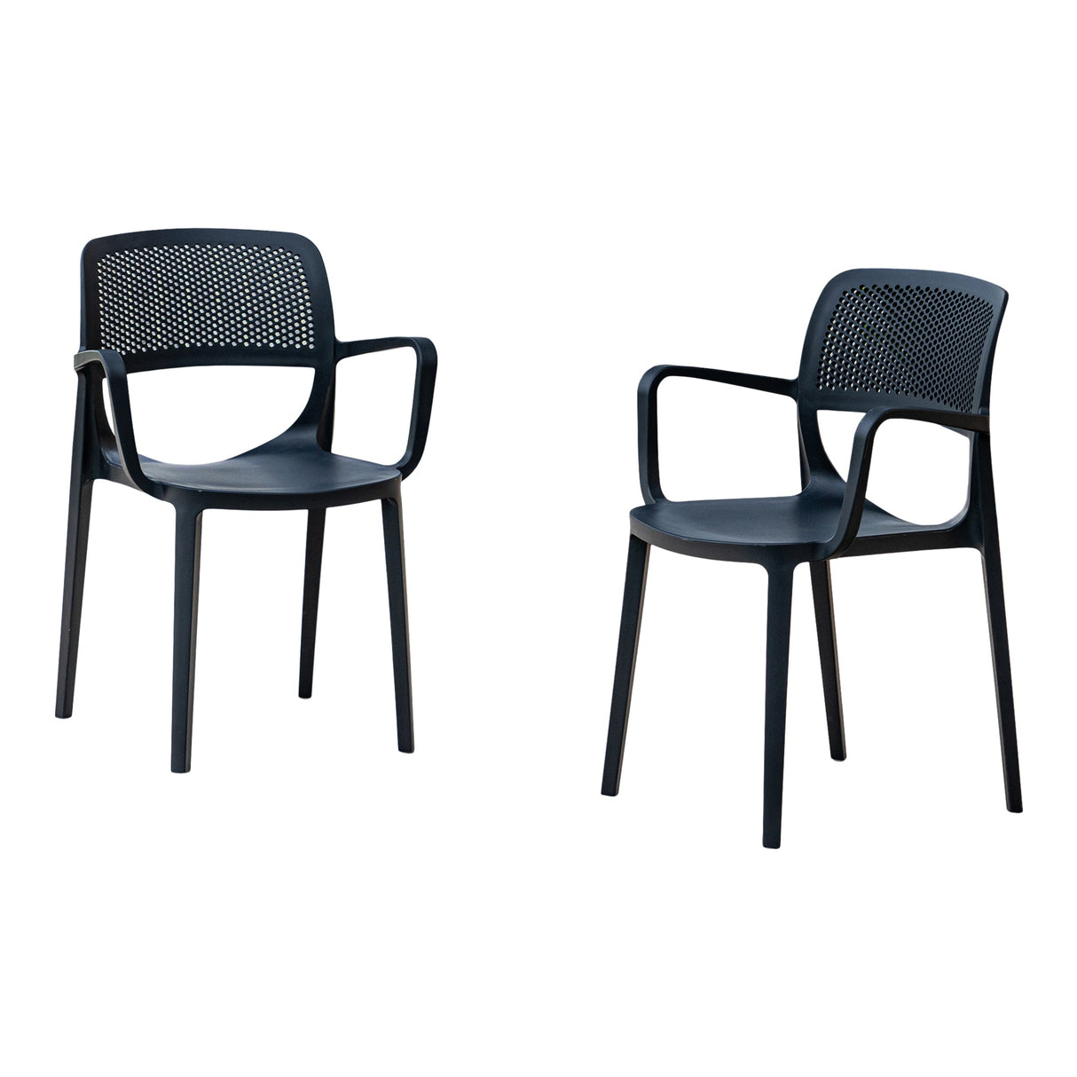 Rainbow Outdoor Mila Set of 2 Stackable Armchair-Anthracite