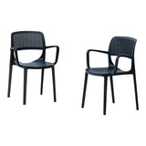 Rainbow Outdoor Mila Set of 2 Stackable Armchair-Anthracite