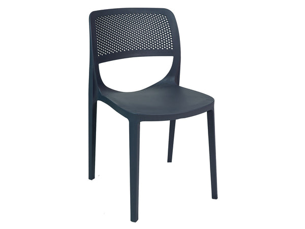Rainbow Outdoor Mila Set of 2 Stackable Side Chair-Anthracite
