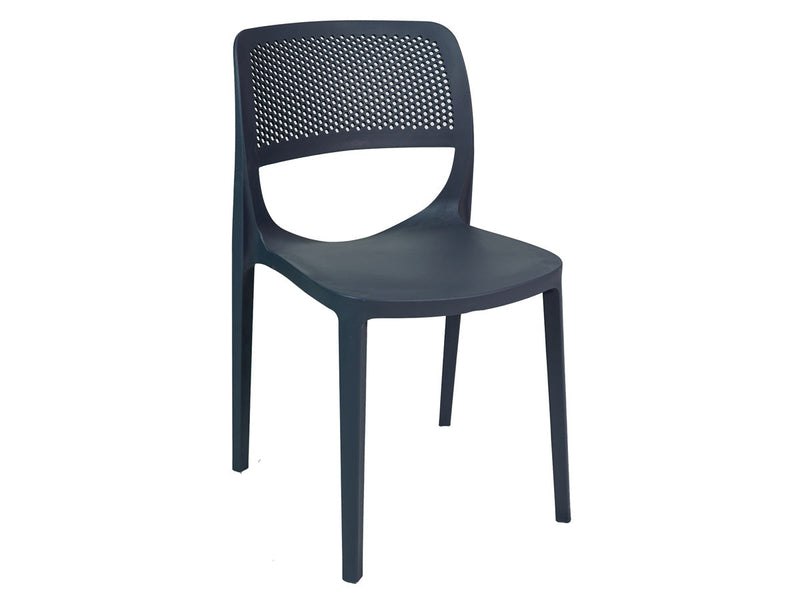 Rainbow Outdoor Mila Set of 2 Stackable Side Chair-Anthracite