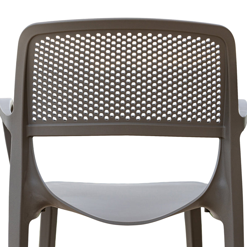 Rainbow Outdoor Mila Set of 2 Stackable Armchair-Cappuccino