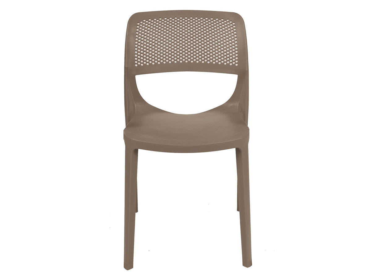 Rainbow Outdoor Mila Set of 2 Stackable Side Chair-Cappuccino