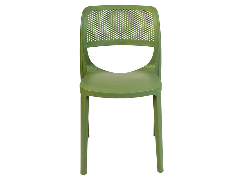 Rainbow Outdoor Mila Set of 2 Stackable Side Chair-Green