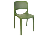 Rainbow Outdoor Mila Set of 2 Stackable Side Chair-Green