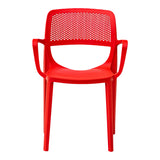 Rainbow Outdoor Mila Set of 2 Stackable Armchair-Red
