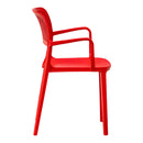Rainbow Outdoor Mila Set of 2 Stackable Armchair-Red