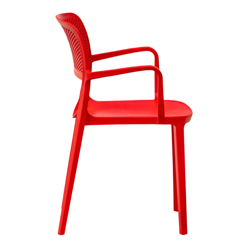 Rainbow Outdoor Mila Set of 2 Stackable Armchair-Red
